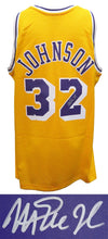 Schwartz Sports Magic Johnson Signed Los Angeles Lakers Gold Mitchell & Ness NBA Swingman Basketball Jersey JOHJRY218