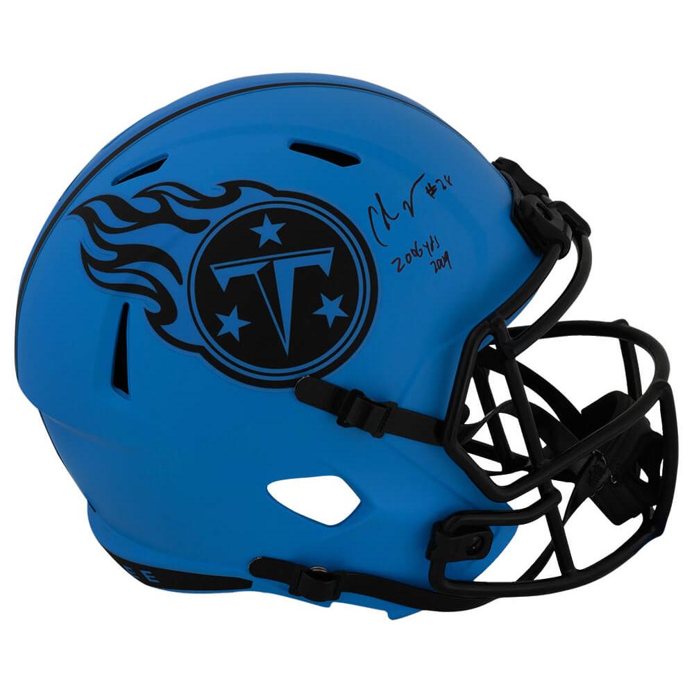 Schwartz Sports Chris Johnson Signed Tennessee Titans RAVE Riddell Full Size Speed Replica Helmet w/2006 YDs 2009JOHREP307