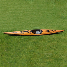 Old Modern Wooden Kayak with arrows design 17 ft K103