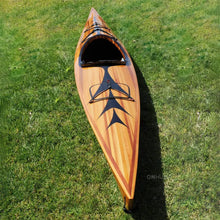 Old Modern Wooden Kayak with arrows design 17 ft K103