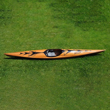 Old Modern Wooden Kayak with arrows design 17 ft K103