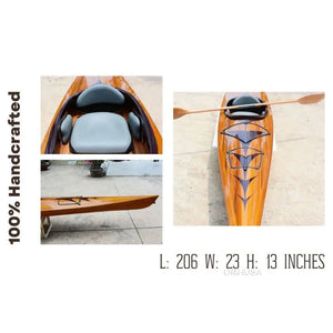 Old Modern Wooden Kayak with arrows design 17 ft K103