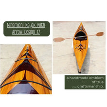 Old Modern Wooden Kayak with arrows design 17 ft K103