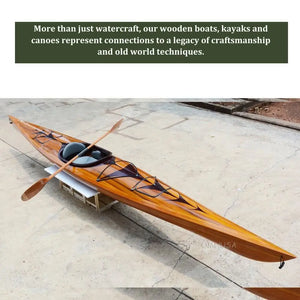 Old Modern Wooden Kayak with arrows design 17 ft K103