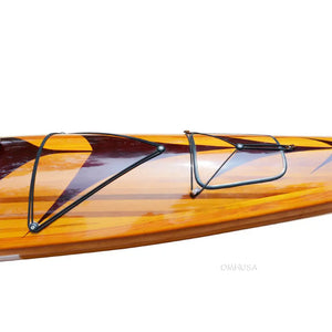 Old Modern Wooden Kayak with arrows design 17 ft K103