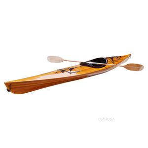 Old Modern Wooden Kayak with arrows design 17 ft K103