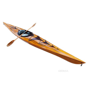 Old Modern Wooden Kayak with arrows design 17 ft K103