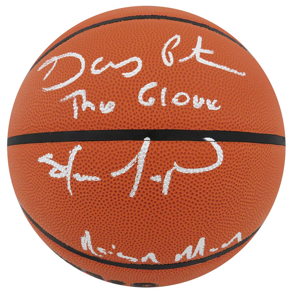 Schwartz Sports Gary Payton & Shawn Kemp Dual Signed Wilson I/O NBA Basketball w/The Glove, Reign Man KEMBSK231