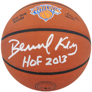 Schwartz Sports Bernard King Signed Wilson New York Knicks Logo NBA Basketball w/HOF 2013 KINBSK207