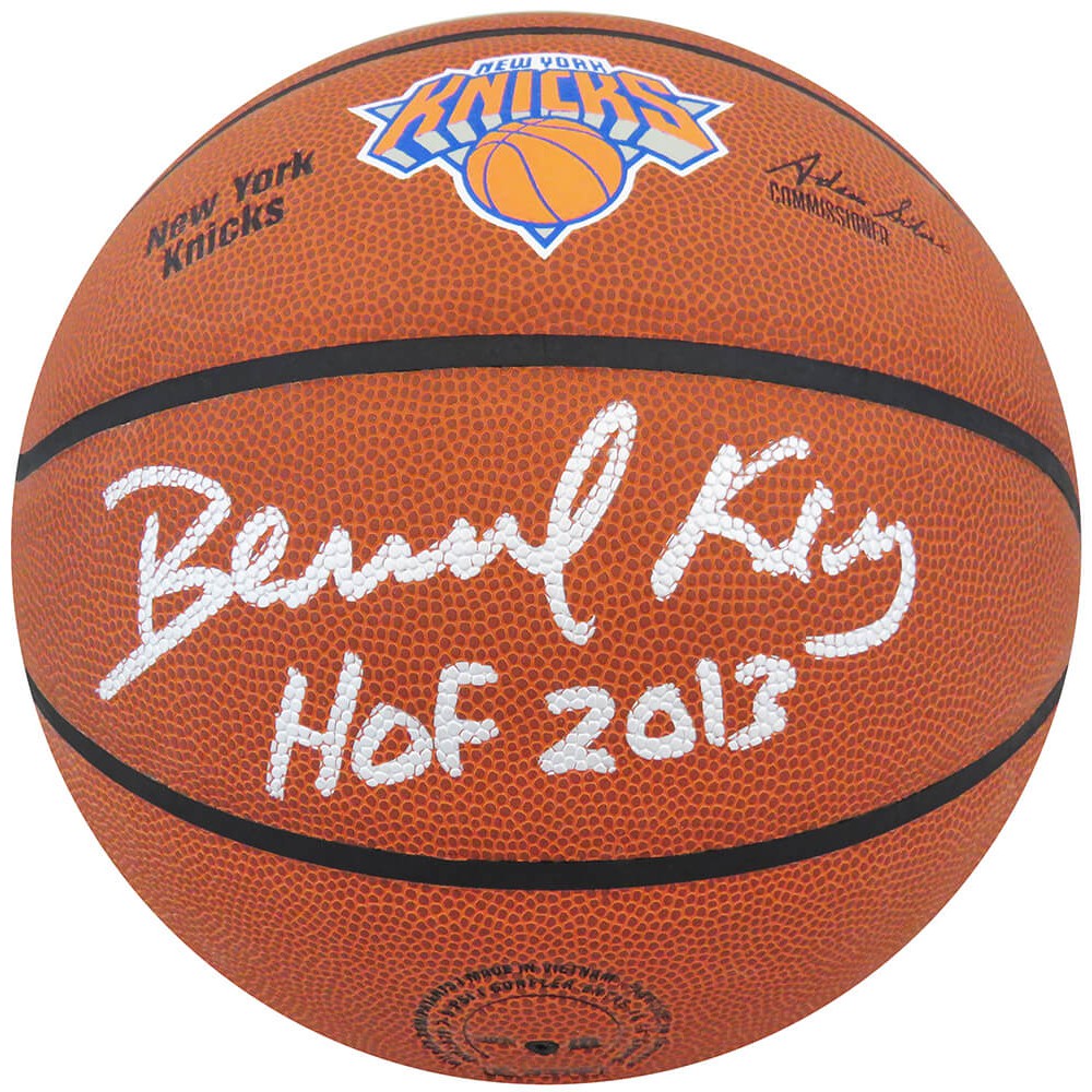 Schwartz Sports Bernard King Signed Wilson New York Knicks Logo NBA Basketball w/HOF 2013 KINBSK207