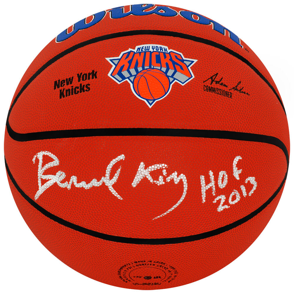 Schwartz Sports Bernard King Signed Wilson NY Knicks Logo NBA Basketball w/HOF 2013 KINBSK213