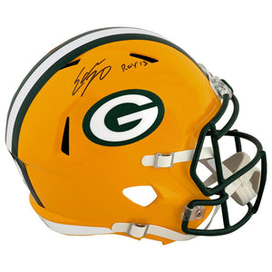 Schwartz Sports Eddie Lacy Signed Green Bay Packers Riddell Full Size Speed Replica Helmet w/ROY'13LACREP301