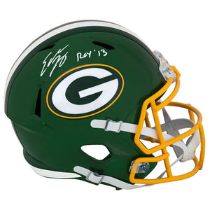 Schwartz Sports Eddie Lacy Signed Green Bay Packers FLASH Riddell Full Size Speed Replica Helmet w/ROY'13LACREP302