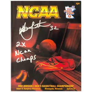Schwartz Sports Christian Laettner Signed 1992 NCAA Final Four Men's Basketball Championship Program w/2x NCAA ChampsLAEMAG200