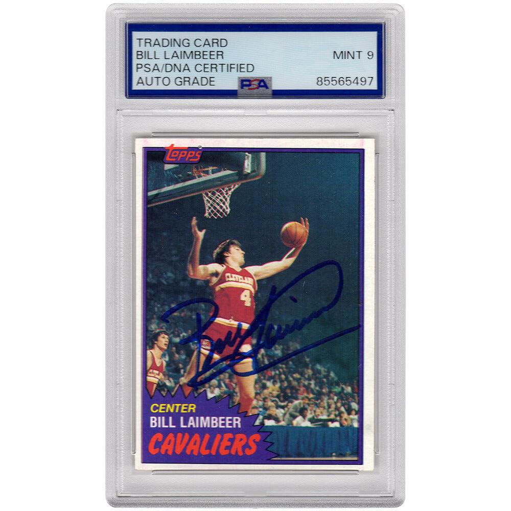 Schwartz Sports Bill Laimbeer Signed Cavaliers 1981 Topps Rookie Basketball Trading Card #74W - (PSA / Auto Grade 9)LAICAR201