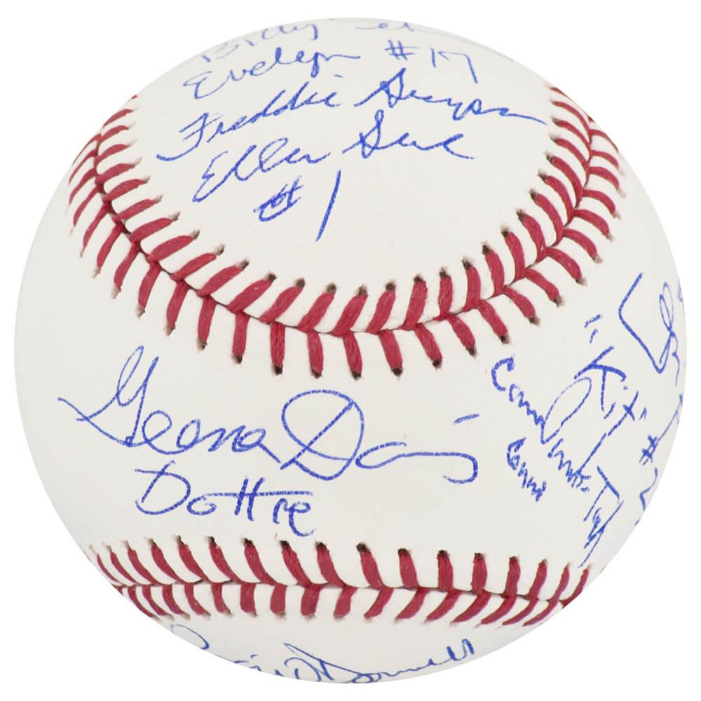 Schwartz Sports A League Of Their Own (Rockford Peaches) Team Signed Rawlings MLB Baseball (11 Signatures - w/Character Names)LEABSB501