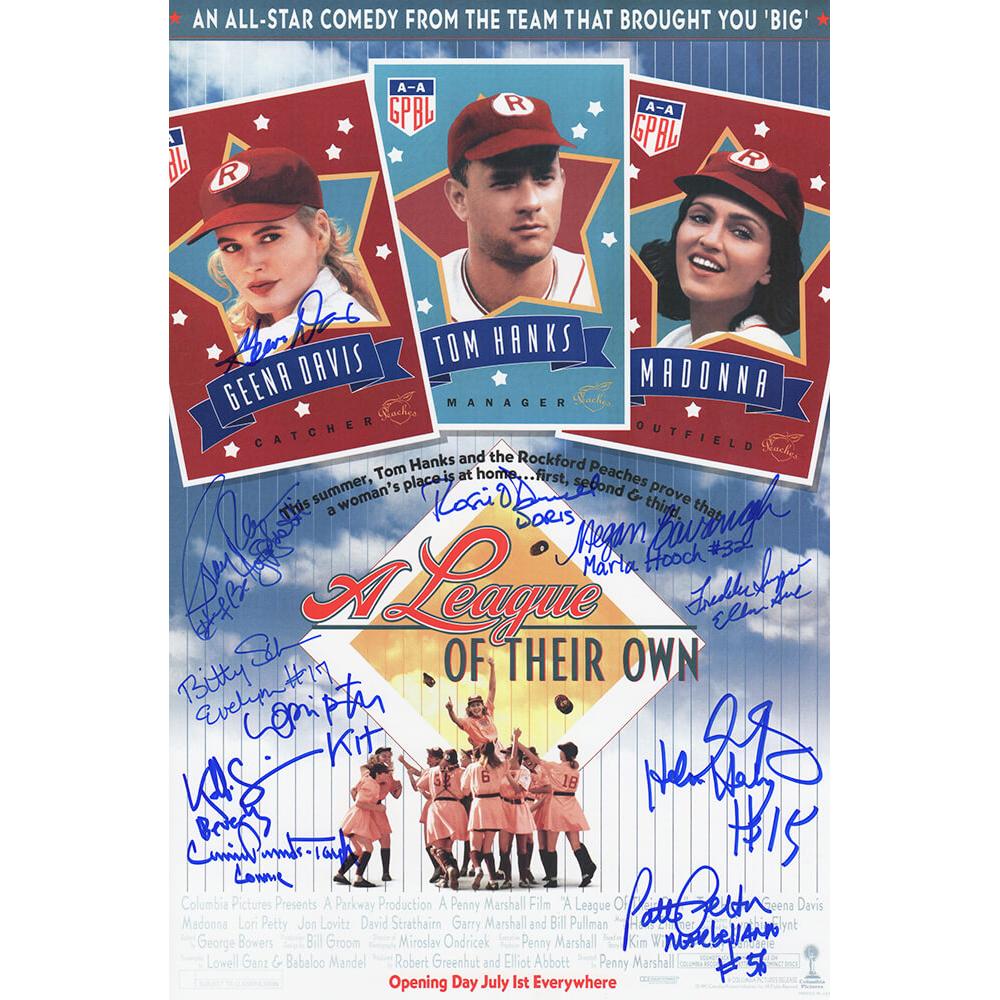 Schwartz Sports A League Of Their Own (Rockford Peaches) Cast Signed 11x17 Movie Poster (11 Signatures)LEAPST502