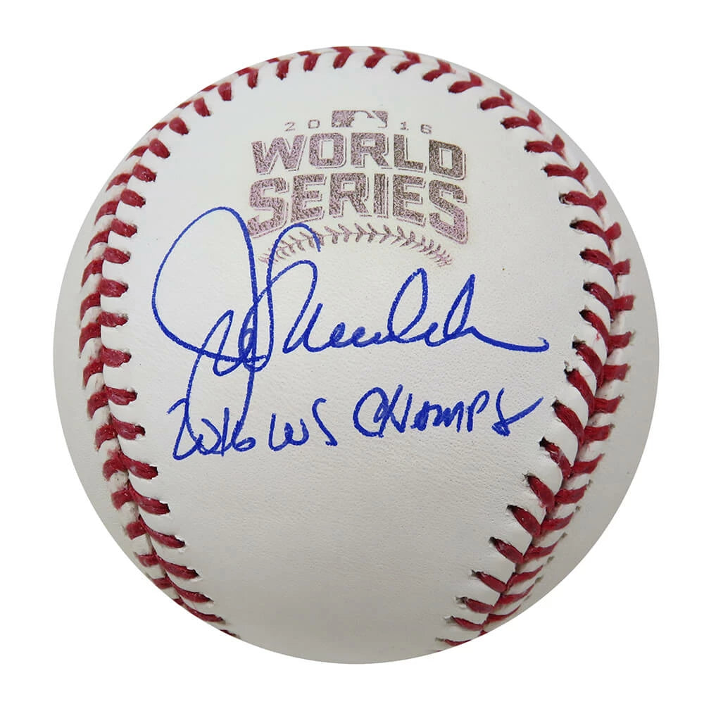 Schwartz Sports Joe Maddon Signed Rawlings 2016 World Series Baseball w/2016 WS Champs MADBSB117