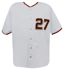 Schwartz Sports Juan Marichal Signed White Throwback Custom Baseball Jersey w/HOF’83 MARJRY101