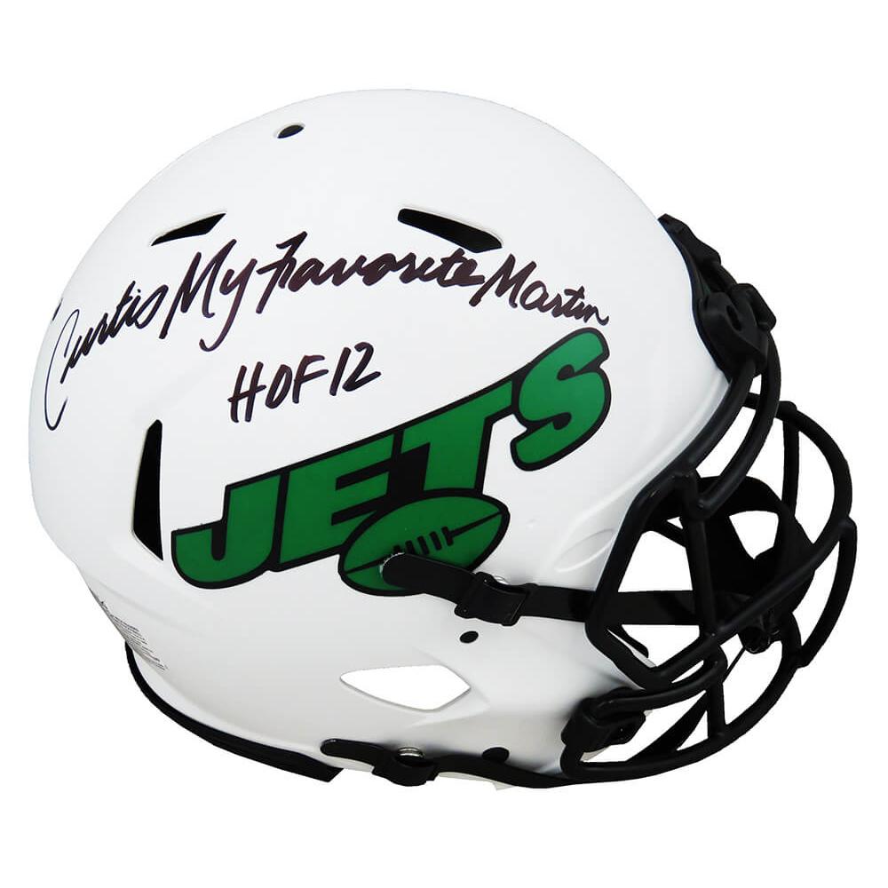 Schwartz Sports Curtis Martin Signed New York Jets Lunar Eclipse Riddell Authentic Speed Helmet w/HOF'12, My FavoriteMARPRO331