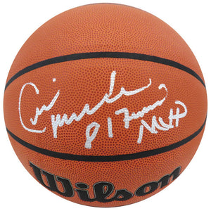 Schwartz Sports Cedric Maxwell Signed Wilson Indoor/Outdoor NBA Basketball w/81 Finals MVP MAXBSK200