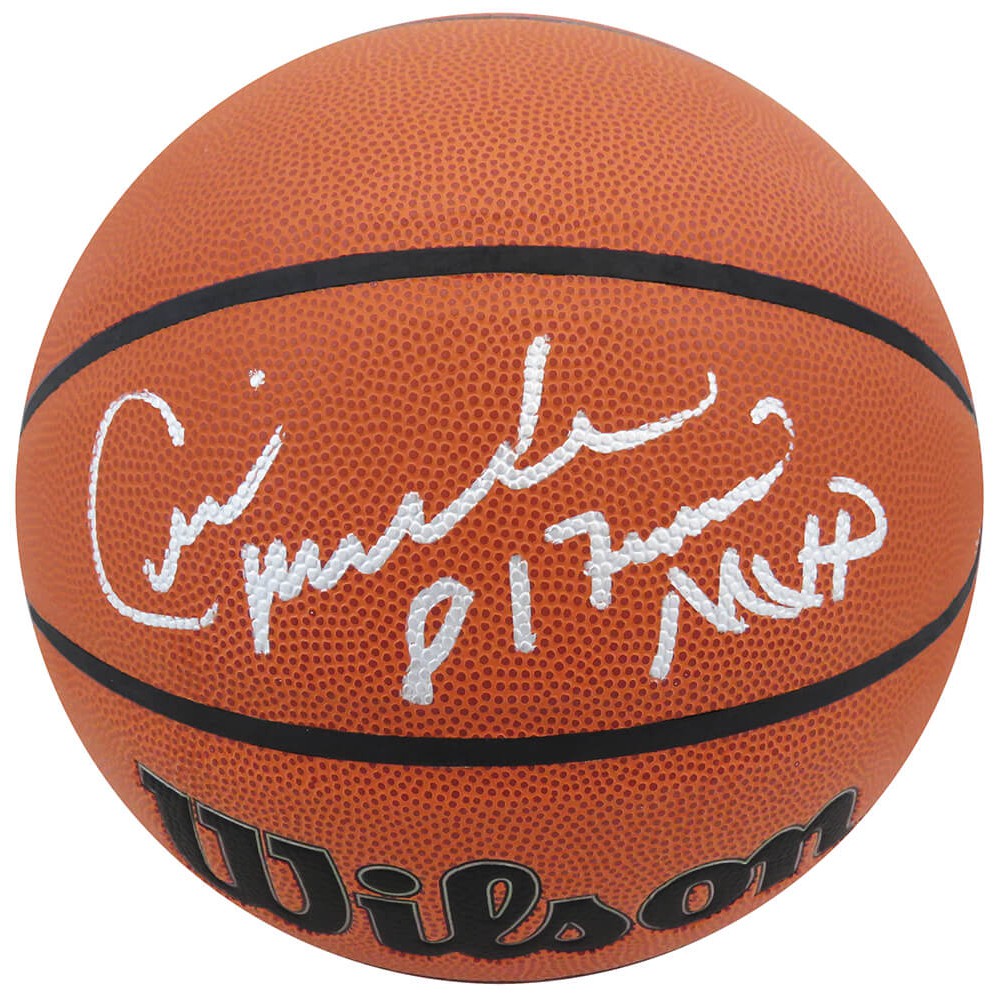 Schwartz Sports Cedric Maxwell Signed Wilson Indoor/Outdoor NBA Basketball w/81 Finals MVP MAXBSK200