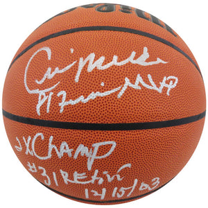 Schwartz Sports Cedric Maxwell Signed Wilson Indoor/Outdoor NBA Basketball w/81 Finals MVP, 2x NBA Champs, #31 Retired 12/15/03 MAXBSK202