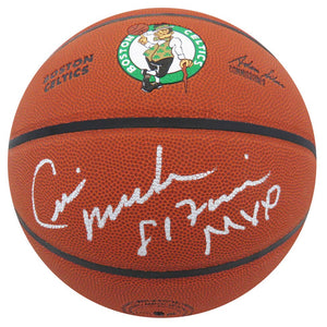 Schwartz Sports Cedric Maxwell Signed Wilson Boston Celtics Logo NBA Basketball w/81 Finals MVP MAXBSK203