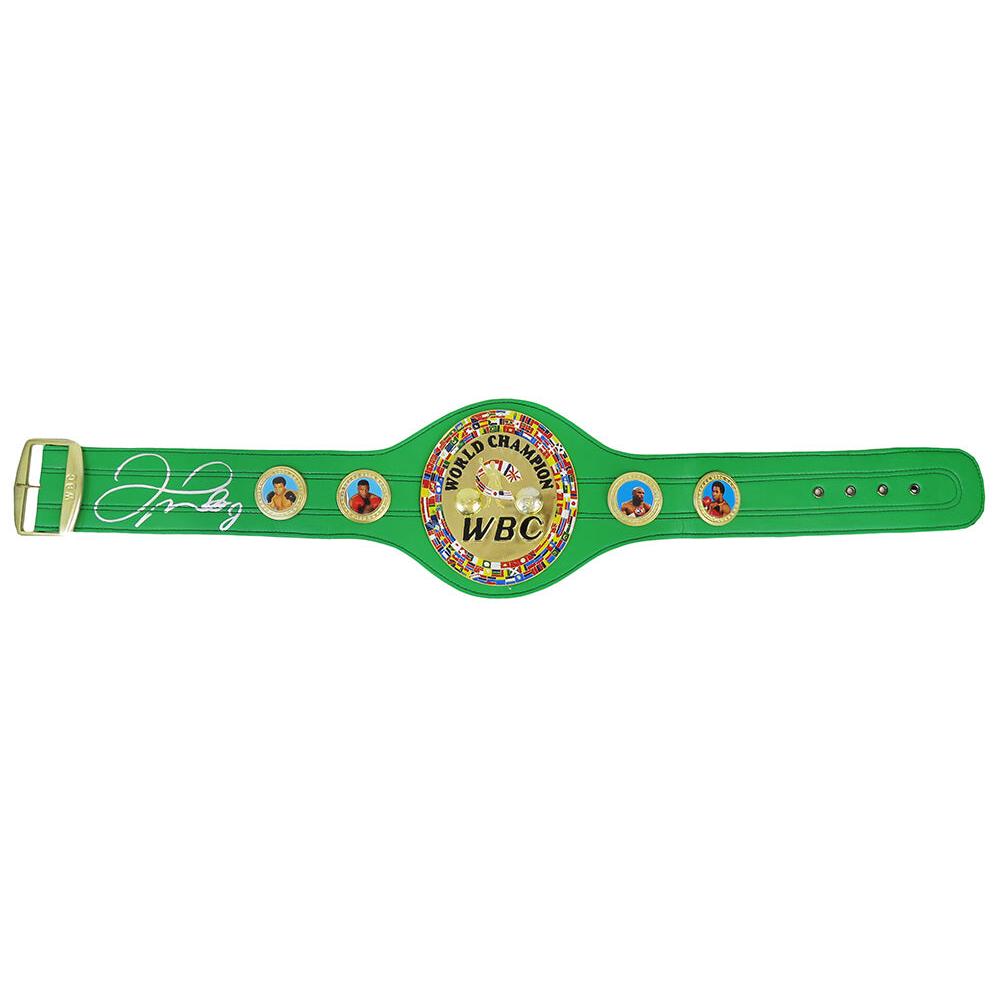 Schwartz Sports Floyd Mayweather Jr. Signed Green World Champion Full Size Boxing BeltMAYBLT505