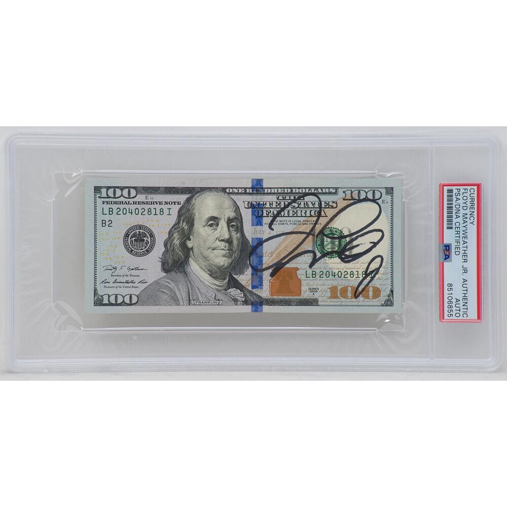 Schwartz Sports Floyd Mayweather Jr. Signed $100 Bill US Currency - (PSA/DNA Encapsulated)MAYCUT502