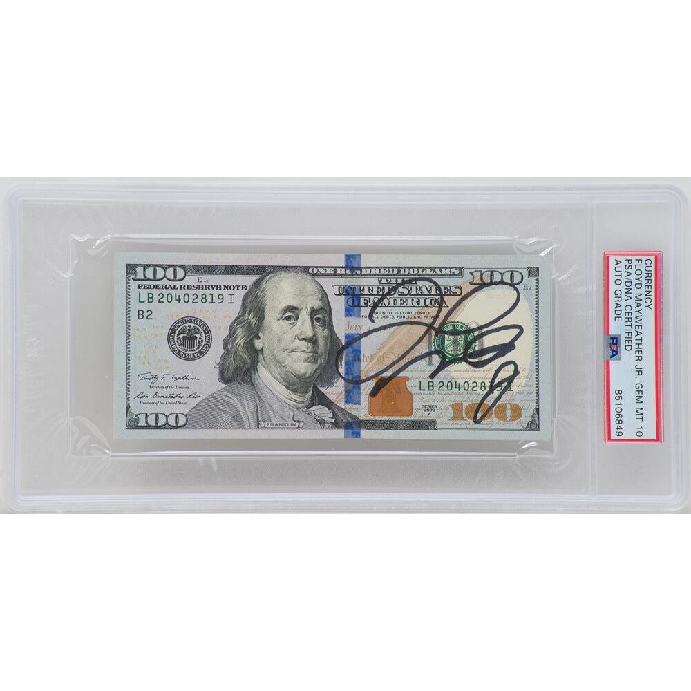 Schwartz Sports Floyd Mayweather Jr. Signed $100 Bill (Autograph Grade 10) (PSA/DNA Encapsulated)MAYCUT504