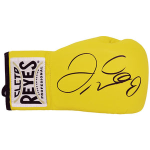 Schwartz Sports Floyd Mayweather Jr. Signed Cleto Reyes Yellow Boxing GloveMAYGLV512