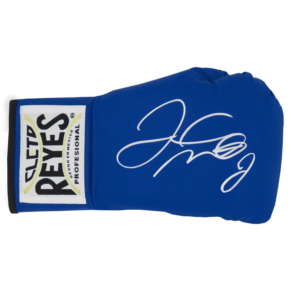Schwartz Sports Floyd Mayweather Jr. Signed Cleto Reyes Blue Boxing GloveMAYGLV515