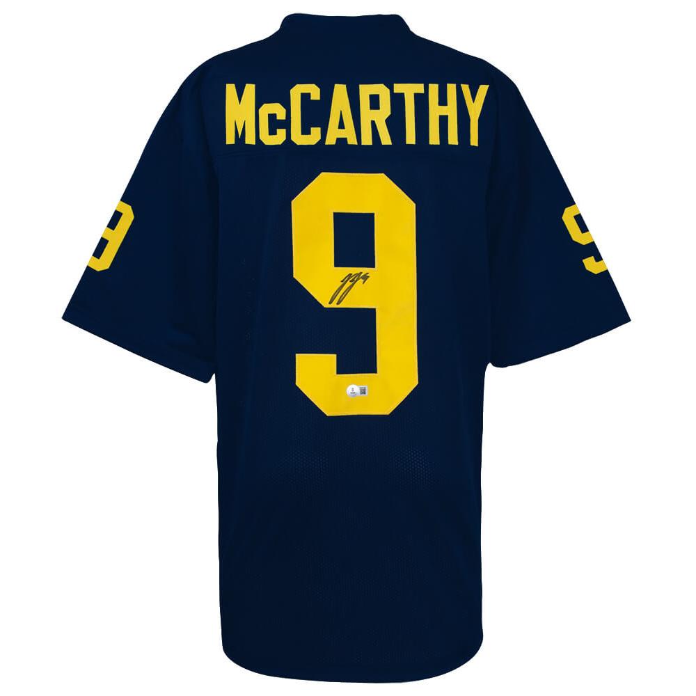 Schwartz Sports J.J. (JJ) McCarthy Signed Navy Custom College Football Jersey - (Beckett)MCCJRY341