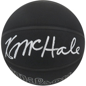 Schwartz Sports Kevin McHale Signed Wilson I/O Black 75th Anniversary Logo NBA Basketball MCHBSK205