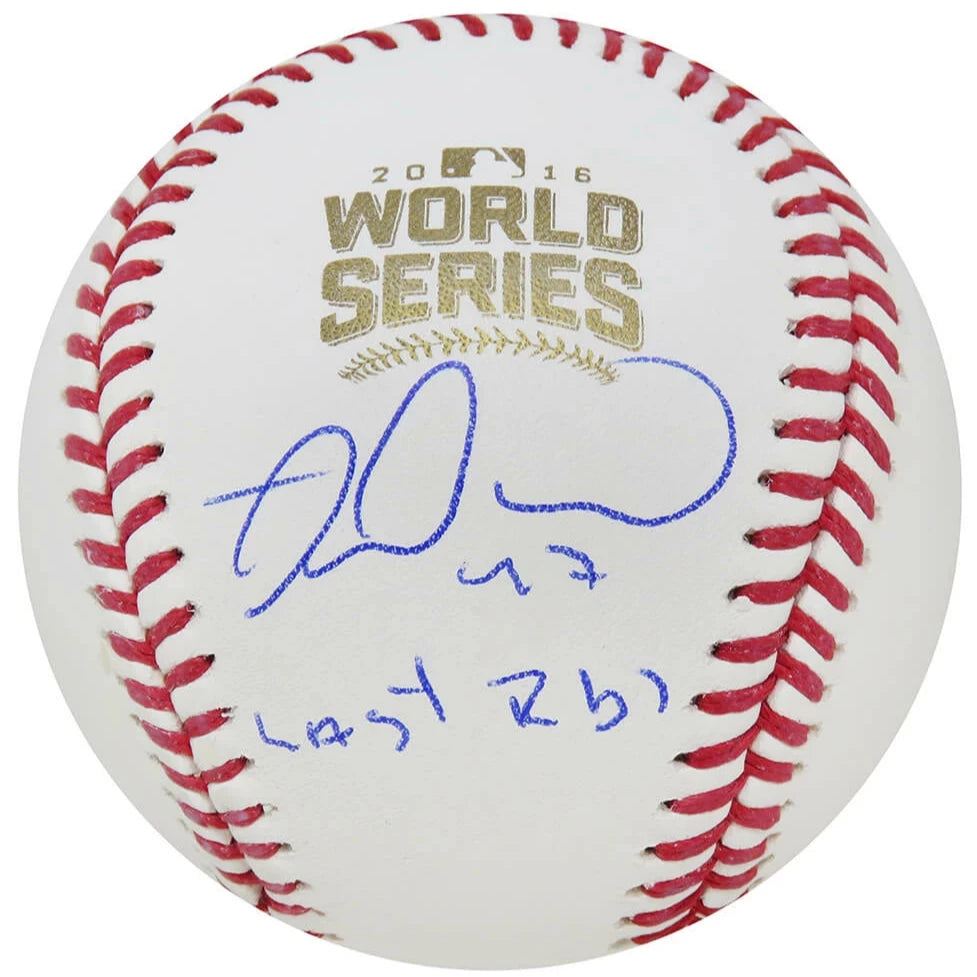 Schwartz Sports Miguel Montero Signed Rawlings Official 2016 World Series Baseball w/Last RBI MONBSB106