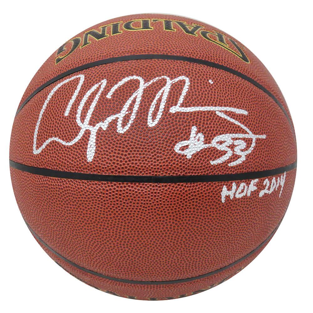 Schwartz Sports Alonzo Mourning Signed Spalding NBA Indoor/Outdoor Basketball w/HOF 2014MOUBSK201
