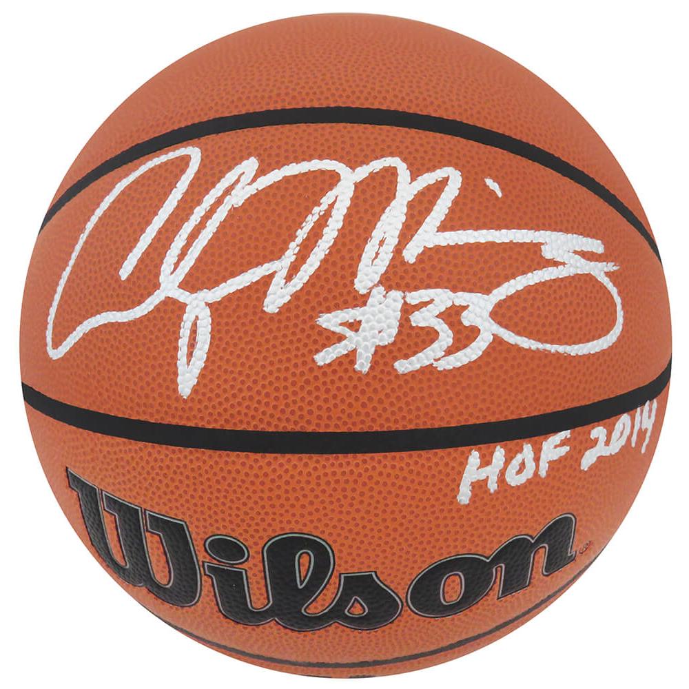 Schwartz Sports Alonzo Mourning Signed Wilson Indoor/Outdoor NBA Basketball w/HOF 2014MOUBSK206