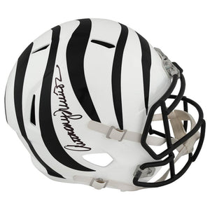 Schwartz Sports Anthony Munoz Signed Cincinnati Bengals White 2023 Alternate Riddell Full Size Speed Replica HelmetMUNREP306