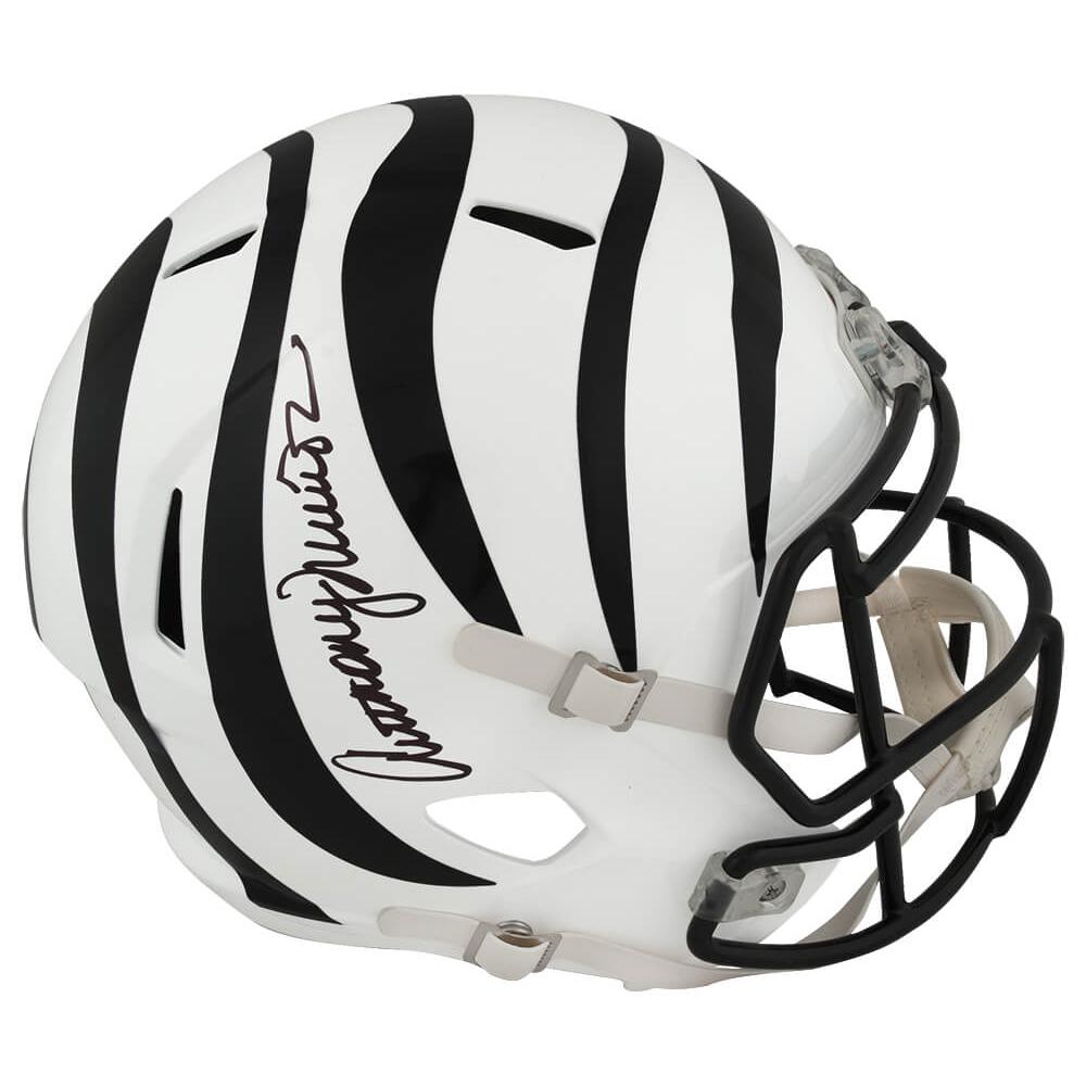 Schwartz Sports Anthony Munoz Signed Cincinnati Bengals White 2023 Alternate Riddell Full Size Speed Replica HelmetMUNREP306