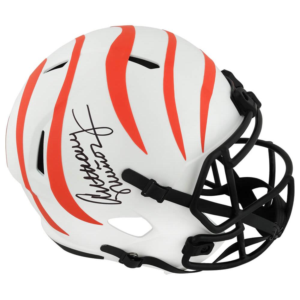 Schwartz Sports Anthony Munoz Signed Cincinnati Bengals Lunar Eclipse Riddell Full Size Speed Replica HelmetMUNREP308