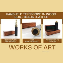 Old Modern Handheld Telescope in wood box ND024