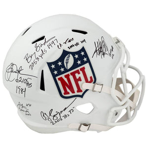 Schwartz Sports 2,000 Yard Rushing Club Signed NFL Logo Riddell Full Size Speed Replica Helmet w/6 Signatures & Yard TotalsNFLREP302