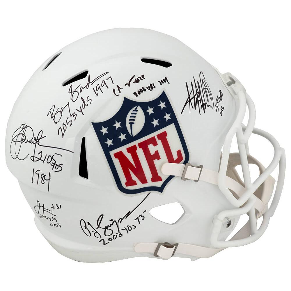 Schwartz Sports 2,000 Yard Rushing Club Signed NFL Logo Riddell Full Size Speed Replica Helmet w/6 Signatures & Yard TotalsNFLREP302