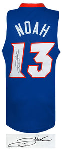 Schwartz Sports Joakim Noah Signed Blue Custom College Basketball Jersey NOAJRY201