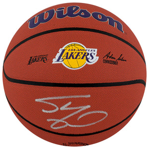 Schwartz Sports Shaquille O'Neal Signed Wilson Los Angeles Lakers Logo Full Size NBA Basketball ONEBSK215