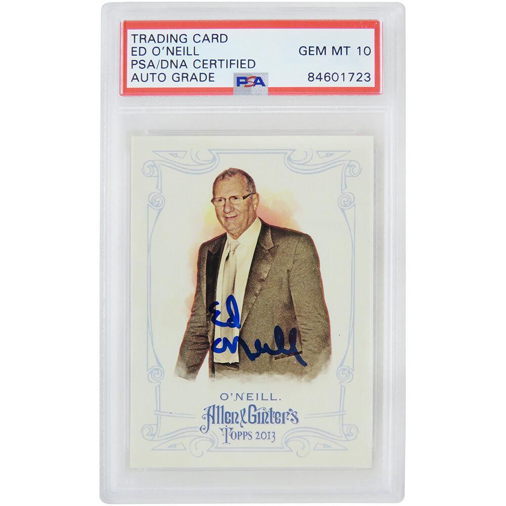 Schwartz Sports Ed O'Neill Signed 2013 Topps Allen & Ginters Trading Card #149 - (PSA/DNA / Auto Grade 10)ONECAR502