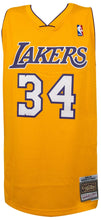 Schwartz Sports Shaquille O’Neal Signed Los Angeles Lakers Mitchell & Ness Gold NBA Swingman Basketball Jersey ONEJRY204