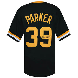 Schwartz Sports Dave Parker Signed Black Throwback Custom Baseball JerseyPARJRY114