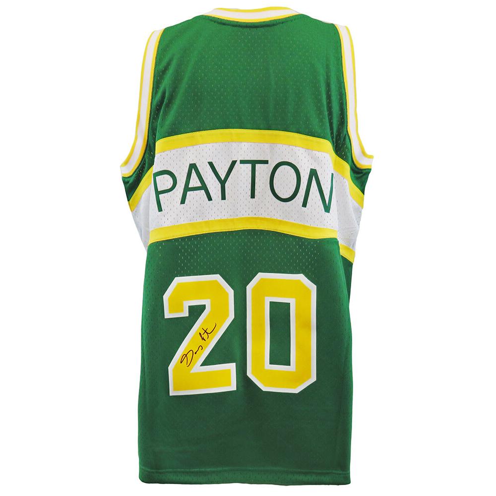 Schwartz Sports Gary Payton Signed Seattle Supersonics 1994 Green Road T/B M&N Swingman Basketball JerseyPAYJRY200